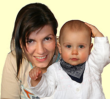 Anja Mller und Kind